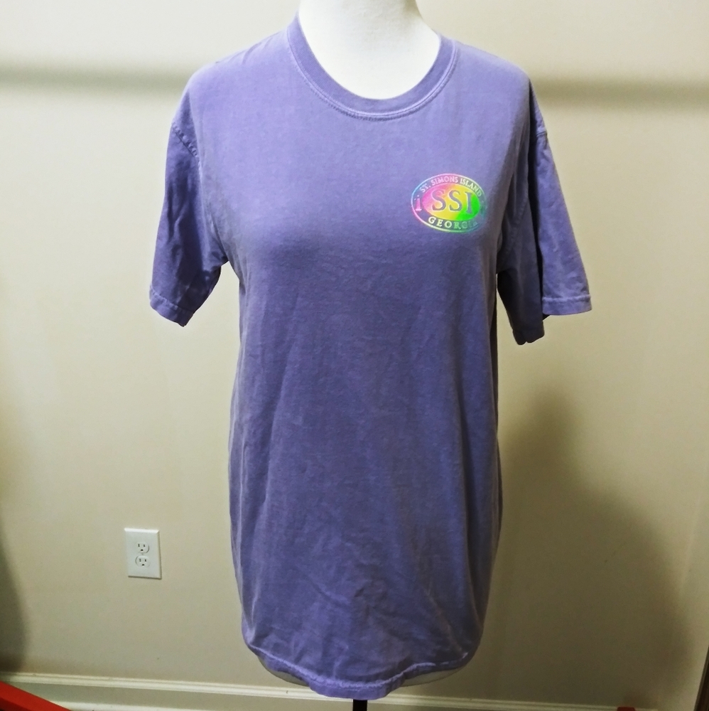 Purple souvenir t-shirt St Simons Island GA size S